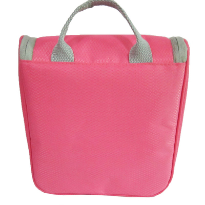 Capacidad grande del Portable de la prenda impermeable del viaje del bolso rosado multifuncional del artículo de tocador