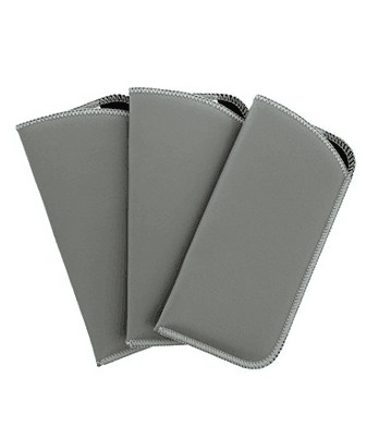 Color gris del caso suave de cuero de Sunglass para la pulgada de los vidrios de lectura 7.5*3.1