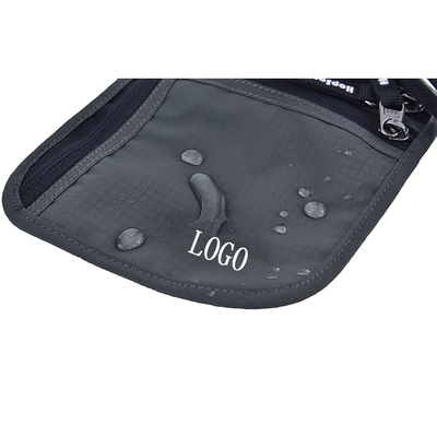 El dinero RFID Crossbody empaqueta color negro con pulgada de las cremalleras 11.2*5.5