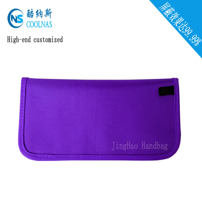 El viaje púrpura de la radiación anti RFID empaqueta/la cartera para mujer 19.5*9 cm de Rfid
